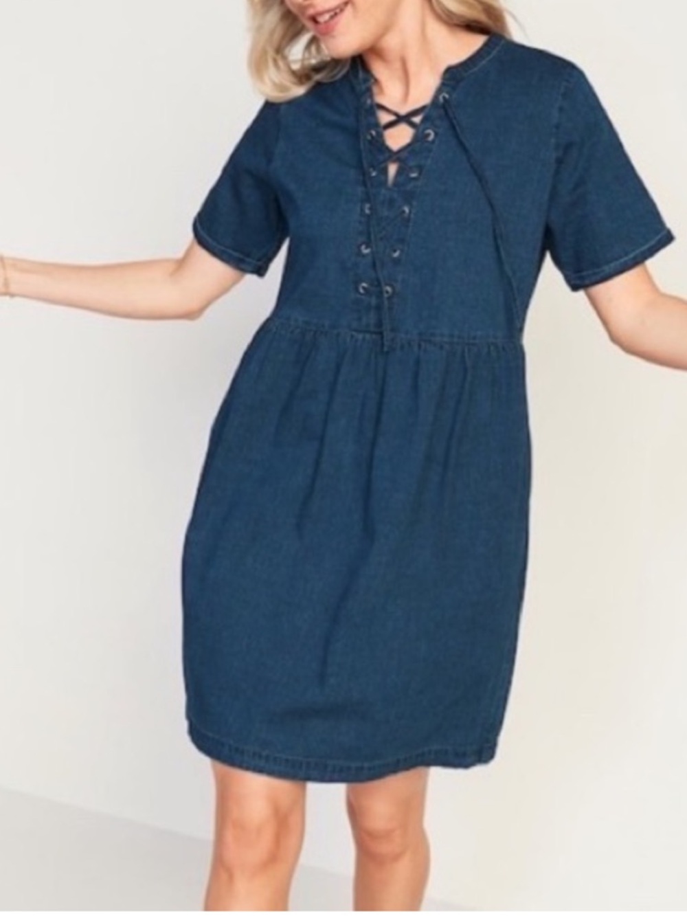 Old Navy denim mini dress L NWT